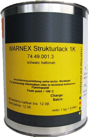 Textured lacquer, Adam Hall Hardware, product number: 013112 - Warnex black protective finish - 12 kg