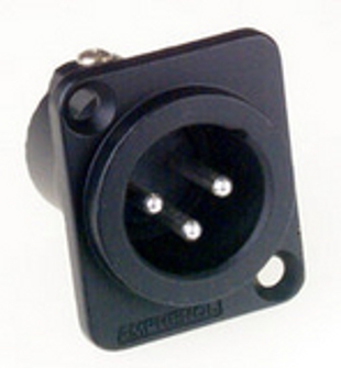 AC Serie, 3-Pin XLR Steckverbinder, Amphenol AC3MMDZB - XLR 3-Pin gefrste Universalbuchse, mnnlich, schwarz
