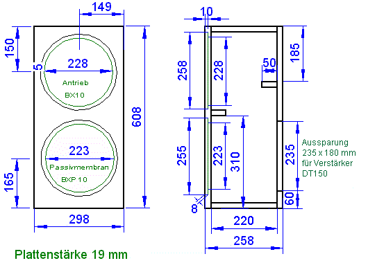 Plan f&uuml;r Subwoofer