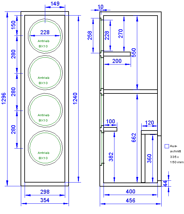 Plan f&uuml;r Subwoofer