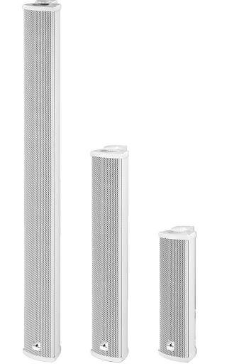 Weatherproof speakers: 100 V, PA column speakers, in extruded aluminium cabinets ETS-210TW/WS