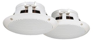 Wall and ceiling speakers: Low-impedance / 100 V, Pair of flush-mount speakers CRB-230/WS