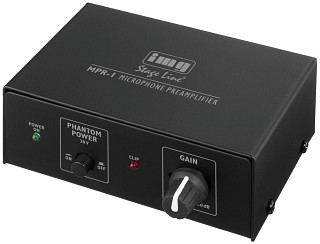 Mezcladores: Mezcladores de micrfono, Preamplificador de micrfono de 1 canal MPR-1