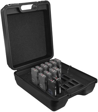 Conference and tour guide systems, Transport case with integrated charging function TG-10CH18
