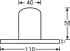 Boxenflansch, Adam Hall Hardware, Artikelnummer: SM701 - Einbauhlse f. Boxenstativ, schwarz