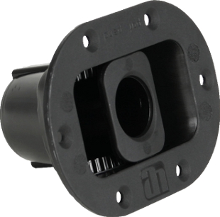 Cabinet flanges, Adam Hall Hardware, Product number: SM707 - Top Hat with adjustable tilt angle, black