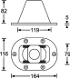 Cabinet flanges, Adam Hall Hardware, Product number: SM707 - Top Hat with adjustable tilt angle, black