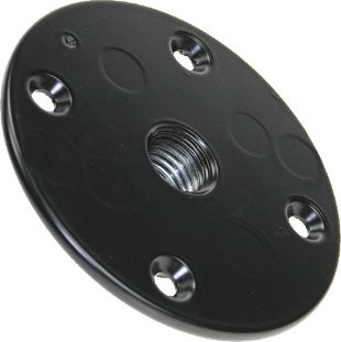 Cabinet flanges, Adam Hall Hardware, Product number: SM720 - Flange steel plate with M 20 inside thread, black