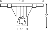 Cabinet flanges, Adam Hall Hardware, Product number: SPS57 - Plastic mounting bracket for standard speakers, black