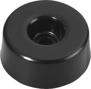 Cabinet feet, Adam Hall Hardware, Product number: 4920 - Plastic foot 38 x 15 mm, black