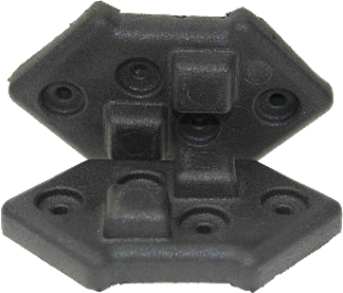 Cabinet feet, Adam Hall Hardware, Product number: 4939 - Plastic stackable foot fr Eckmontage, black