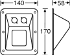 Einbauschalen, Adam Hall Hardware, Artikelnummer: 87160 - Einbauschale fr 2 XLR oder Speakon Buchsen, schwarz