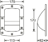 Schalengriffe, Adam Hall Hardware 34023 - Schalengriff Stahl schwarz