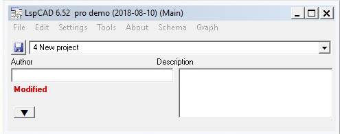 komplette LspCAD programm oberfläche