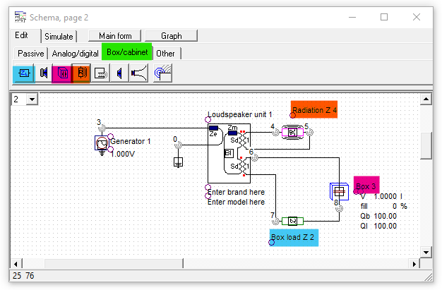 Die LspCAD Module, Radiation, Boxload und Box hinzufügen