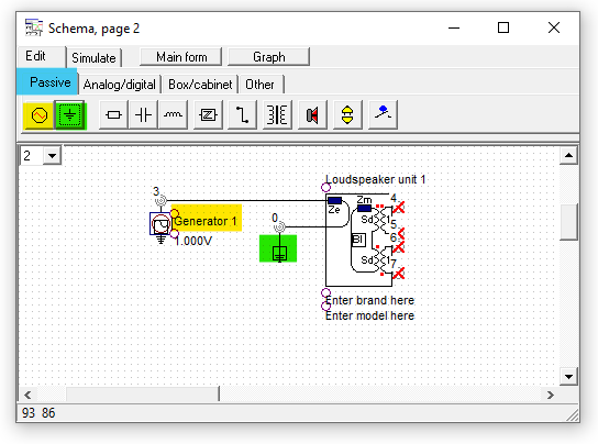 Für die Simulation in LspCAD fehlen noch das Spannungs und Masse Modul