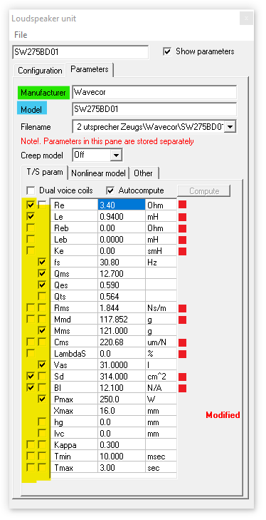 thiele small parameter