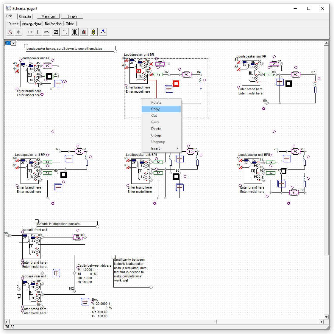 Template in LspCAD kopieren