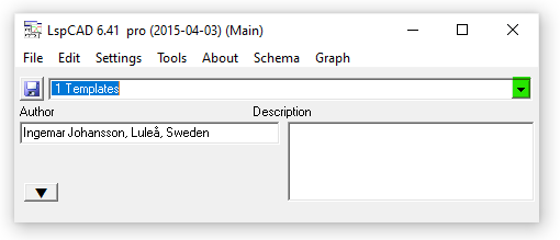 template in LspCAD kopieren