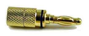 Plugs, Gold plated banana plug for wire up to 6 mm