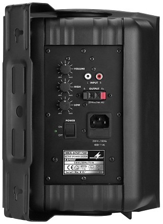 Wand- und Deckenlautsprecher: Niederohm / 100 V, Aktives 2-Wege-Stereo-Lautsprecherboxen-System, 2x25 W<sub>MAX</sub>, 2x15 W<sub>RMS</sub> MKA-60SET/SW