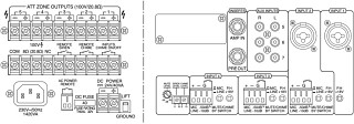 Verstrker: Zonen-Mischverstrker, 5-Zonen-ELA-Mono-Mischverstrker PA-5240