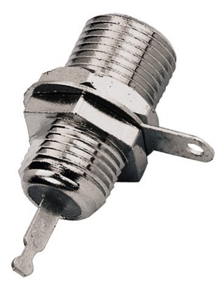 Stecker und Kupplungen: F-Norm, F-Einbaubuchse fr Loch  9,5 mm FCH-15