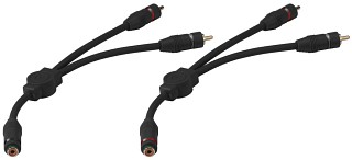 Cinch-Y-Adapter, Audio-Y-Kabeladapter-Paar CBA-25/SW