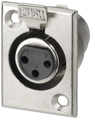 Stecker und Kupplungen: XLR, XLR-Einbauarmaturen, 3-polig NC-508/J