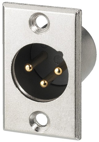 Stecker und Kupplungen: XLR, XLR-Einbauarmaturen, 3-polig NC-508/P