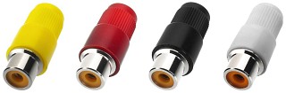 Plugs and inline jacks: RCA, RCA inline jack T-702G/GE