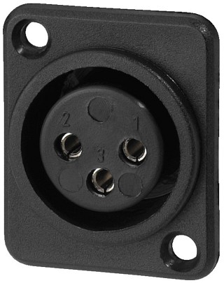 Stecker und Kupplungen: XLR, XLR-Einbauarmaturen, 3-polig XLR-508/J