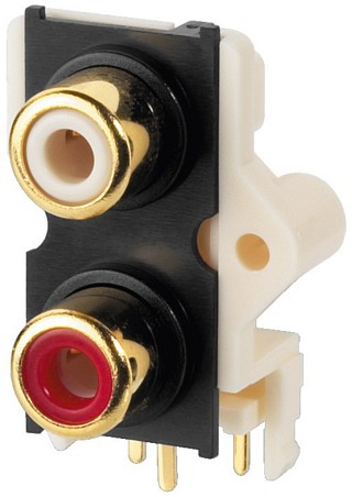 Stecker und Kupplungen: Cinch, Cinch-Einbauprintbuchsen T-720G