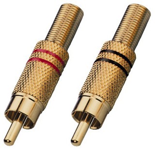 Plugs and inline jacks: RCA, RCA plugs T-708GLC