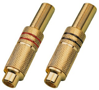 Plugs and inline jacks: RCA, RCA inline jacks T-708JGLC