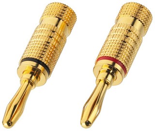 banana plugs, Pair of banana plugs for speakers BP-100G