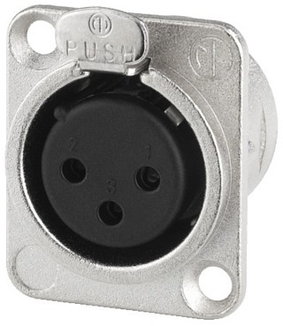 Stecker und Kupplungen: XLR, NEUTRIK-XLR-Einbauarmaturen, 3-polig NC-3FDL1