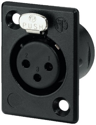 Stecker und Kupplungen: XLR, NEUTRIK-XLR-Einbauarmaturen, 3-polig NC-3FP1B