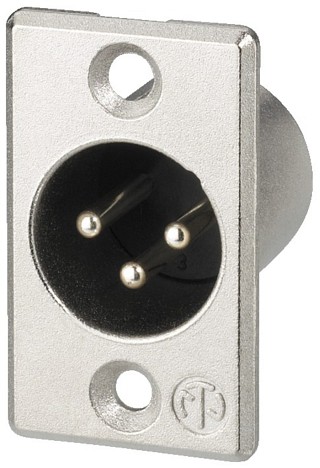 Stecker und Kupplungen: XLR, NEUTRIK-XLR-Einbauarmaturen, 3-polig NC-3MP