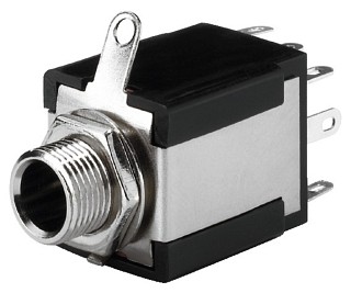 Stecker und Kupplungen: Klinke 6,3 mm, 6,3-mm-Stereo- und Mono-Klinken-Einbaubuchsen T-638JS