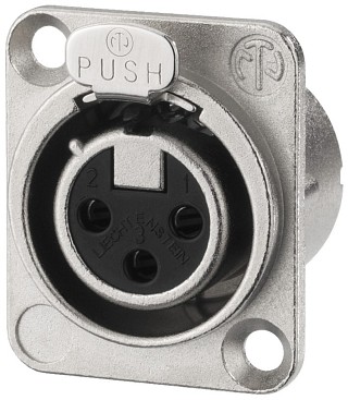 Stecker und Kupplungen: XLR, NEUTRIK-XLR-Einbauarmaturen, 3-polig NC-3FDLX