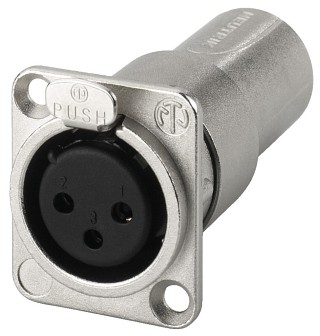 Stecker und Kupplungen: XLR, NEUTRIK-XLR-Durchgangs-Einbauarmaturen, 3-polig NA-3FDM