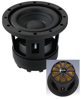 Wall and ceiling speakers: Low-impedance / 100 V, High-tech compact subwoofer, 300 WMAX, 100 WRMS, 4  , RAPTOR-6