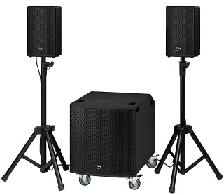 PA systems: Compact PA, Compact professional active PA system, 1,200 WMAX, 600 WRMS, PROTON-15MK2