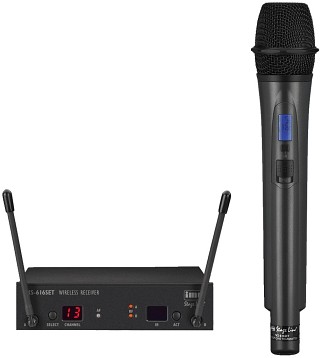 Wireless microphones: Transmitters and receivers, Multifrequency microphone system TXS-616SET