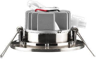 Zubehr Lichttechnik, LED-Einbaustrahler, rund und flach, 5 W LDSR-755C/WWS