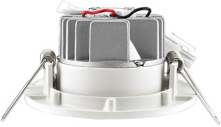 Zubehr Lichttechnik, LED-Einbaustrahler, rund und flach, 5 W LDSR-755W/WWS