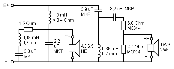 Alcone Mini 65 Frequenzweiche